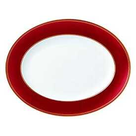 【中古】【輸入品・未使用】Renaissance Red Oval Platter 13.75 by Wedgwood