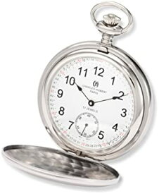 【中古】【輸入品・未使用】Charles-Hubert Paris 3907-WRR Polished Finish Stainless Steel Double Cover Mechanical Pocket Watch