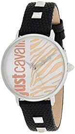 【中古】【輸入品・未使用】Just Cavalli Women's Zebra Black Case Quartz Silver-Tone Dial Analogue-Digital Watch JC1L077L0015