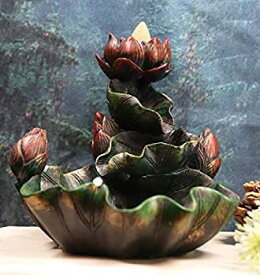 【中古】【輸入品・未使用】Ebros Feng Shui Zen Lotus Blossom Backflow Incense円錐BurnerタワーStatue 4.25?%ダブルクォーテ% Tall Buddha Padma Cone Incense Burner Figurin