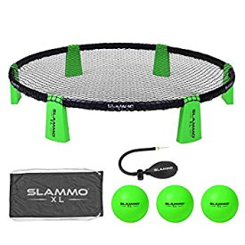 【中古】【輸入品・未使用】GoSports Slammo XLゲームセット - 大きな48インチネット - 初心者、若いプレーヤー、グループプレイに最適 グリーン