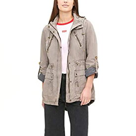 【中古】【輸入品・未使用】リーバイス 女性用 アノラックジャケット 軽量 コットン フード付 US サイズ: X-Small カラー: グレイ