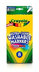 【中古】【輸入品・未使用】Crayola Ultra-Clean Washable Markers%カンマ% Color Max%カンマ% Fine Line Classic Colors 8 Ea (Pack of 6)
