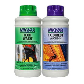 【中古】【輸入品・未使用】NIKWAX TECH WASH/TX DIRECT CLEAN & PROOF TWIN PACK (1 LITRE)