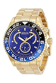 【中古】【輸入品・未使用】Invicta Men's Reserve Gold-Tone Steel Bracelet & Case Swiss Quartz Blue Dial Analog Watch 29959