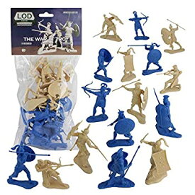 【中古】【輸入品・未使用】LOD Trojan War GREEKS vs. TROJANS Soldiers: 16 BLUE & TAN 1:30 Plastic Figures by LOD