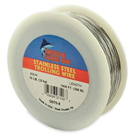 【中古】【輸入品・未使用】(0.6m - 90m Connected Spools%カンマ% 23kg Test%カンマ% Bright) - American Fishing Wire Stainless Steel Trolling Wire (Single Strand)