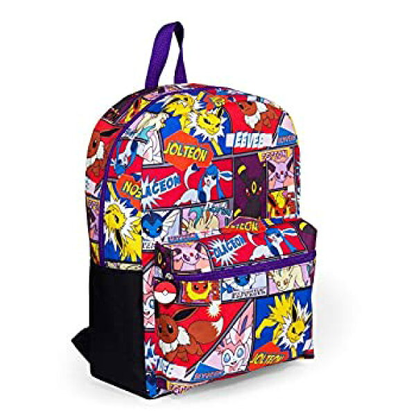 【中古】【輸入品・未使用】Pokemon Large 41cm Comic Print Front Pocket Backpack - Kids