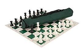 【中古】【輸入品・未使用】(Green) - Quiver Chess Set Combination - Triple Weighted - by US Chess Federation