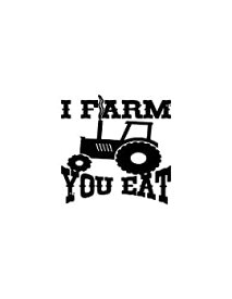 【中古】【輸入品・未使用】I Farm You Eat Farm Life Farming デカール ビニールステッカー 車 トラック バン 壁 ノートパソコン ブラック 5.5 x 5.25インチ DUC080