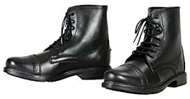 【中古】【輸入品・未使用】(5%カンマ% Black) - TuffRider Kid's Starter Lace Up Laced Paddock Boots