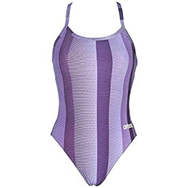 【中古】【輸入品・未使用】ARENA Women's Blended Stripe One Piece Training Swim Suit Purple