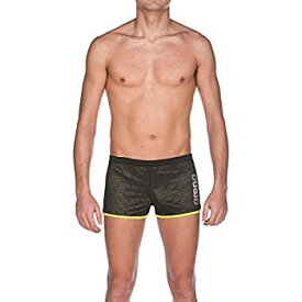 【中古】【輸入品・未使用】Arena Square Cut Drag Short Training Swimsuit%カンマ% Grey - Black - Black%カンマ% 26