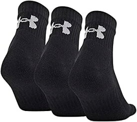 【中古】【輸入品・未使用】Under Armour 大人用 トレーニング コットン クォーターソックス 3足組