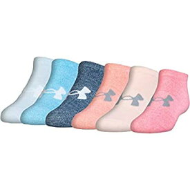 【中古】【輸入品・未使用】Under Armour Girls Essential No Show Socks (6 Pack) (Youth Small%カンマ% Heather Brights (UL3880-145224) / Assorted)