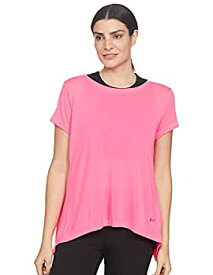 【中古】【輸入品・未使用】Under Armour Women's Whisperlight Short Sleeve Foldover Shirt%カンマ% Mojo Pink (641)/Tonal%カンマ% X-Large