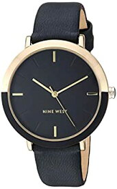 【中古】【輸入品・未使用】Nine West レディースストラップウォッチ%カンマ% ブラック/ゴールド%カンマ% クォーツムーブメント。