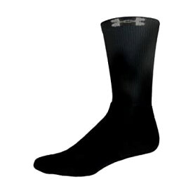 【中古】【輸入品・未使用】Under Armour ヒートギア クルーソックス 4足パック L ブラック