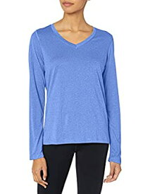 【中古】【輸入品・未使用】Hanes Women's Sport Cool Dri Performance Long Sleeve V-Neck Tee%カンマ% Awesome Blue Heather%カンマ% X Large