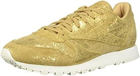 【中古】【輸入品・未使用】Reebok Women's Cl Lthr Shimmer Walking Shoe%カンマ% Xj Gold/Chalk%カンマ% 8 M US