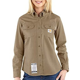 【中古】【輸入品・未使用】Carhartt Women's Classic Twill Shirt%カンマ%Khaki%カンマ%X-Large