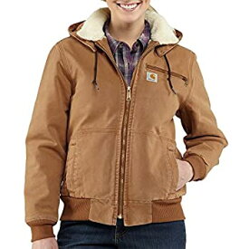 【中古】【輸入品・未使用】Carhartt レディース 100815 ウェザードダックジャケット シェルパ裏地 US サイズ: Medium カラー: ブラウン