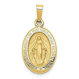 【中古】【輸入品・未使用】14Kイエローゴールド 奇跡のメダルペンダント チャームネックレス 宗教的なファインジュエリー 女性へのギフトに