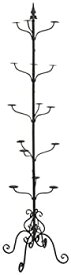 【中古】【輸入品・未使用】Displays2go Tall Multi-Tiered Rotating Wrought Iron Hat and Coat Rack%カンマ% Black