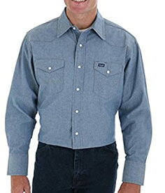 【中古】【輸入品・未使用】Wrangler（ラングラー）メンズ オーセンティックなカウボーイカット ウエスタンワークシャツ 長袖 US サイズ: 15 1/2 35 カラー: ブルー