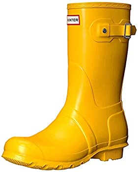 Hunter Women's Original Short Yellow Mid-Calf Rubber Rain Boot - 10M