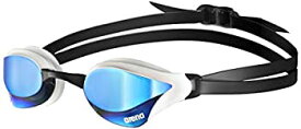 【中古】【輸入品・未使用】Arena Cobra Core Swim Goggles for Men and Women%カンマ% Blue-White%カンマ% Swipe Anit-Fog Mirror Lens (New)