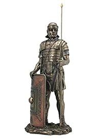 【中古】【輸入品・未使用】14.5?%ダブルクォーテ% Ancient Roman兵士W/Javelin & Shield Warrior Rome Statue Sculpture