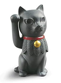 【中古】【輸入品・未使用】リヤドロ LLADRO 人形 招き猫 Maneki Neko ブラック 01009166