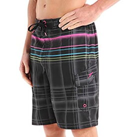 【中古】【輸入品・未使用】SpeedoメンズEngineered Plaid e-board 21インチWatershorts ブラック