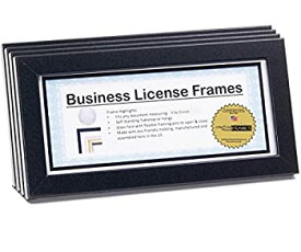 【中古】【輸入品・未使用】(4 Pack%カンマ% Black Frame w/Stand & Hanger) - CreativePF- 8.9cm by 22cm Professional Black Business Licence Certificate Frame%カンマ% Self