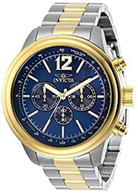 【中古】【輸入品・未使用】Invicta Men's Aviator Steel Bracelet & Case Quartz Blue Dial Analog Watch 28897