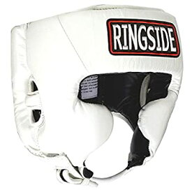 【中古】【輸入品・未使用】(Large%カンマ% White) - Ringside Competition Boxing Muay Thai MMA Sparring Head Protection Headgear with Cheeks