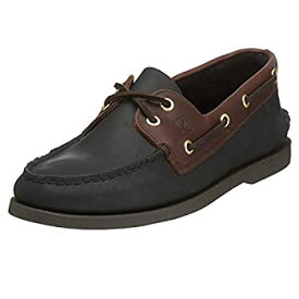【中古】【輸入品・未使用】Sperry Mens Top Sider Mens's A/O Leather Boat Shoes%カンマ% Black%カンマ% Size 8.5