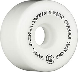 【中古】【輸入品・未使用】(62mm%カンマ% White) - Rollerbones Team Logo 101A Recreational Roller Skate Wheels (Set of 8)