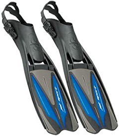 【中古】【輸入品・未使用】ScubaPro Jet Sport Fins、Scuba Pro Diving Fin、ブラックブルー-ミディアム（8-10）