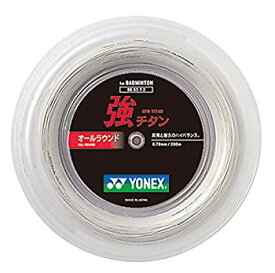 【中古】【輸入品・未使用】ヨネックス(YONEX) バドミントン ストリングス 強チタン (0.70mm) BG65T-2 ホワイト ロール200m