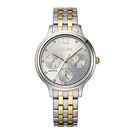 【中古】【輸入品・未使用】CITIZEN シチズン ED8184-51A Ladies Quartz Silver/ Gold stainless Watch 腕時計 シルバー・ゴールド ステンレススチール クォーツウォッチ レ