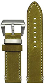 【中古】【輸入品・未使用】24?mm Panatime ' Corporal ' HoneyヴィンテージGenuineレザーWatch Band withホワイトステッチ24?/ 24?125?/ 75