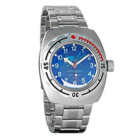【中古】【輸入品・未使用】Vostok Amphibian自動メンズ腕時計自動巻きミリタリーダイバーAmphibiaケース腕時計# 090656?Scuba Dudeブルーダイヤル