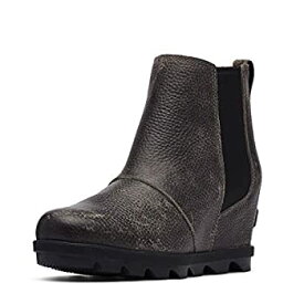 【中古】【輸入品・未使用】SOREL - レディース Joan of Arctic Wedge II チェルシー レザー スエード アンクルブーツ%カンマ% Quarry 1%カンマ% 6.5