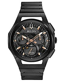 【中古】【輸入品・未使用】Bulova ブローバ CURV カーブ メンズ腕時計 98A207 ブラック