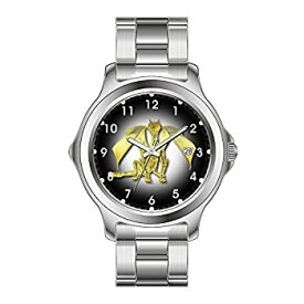 【中古】【輸入品・未使用】FDCクリスマスギフトWatchesメンズファッションJapanese Quartz Dateステンレススチールブレスレットウォッチ3dゴールドドラゴンWatch