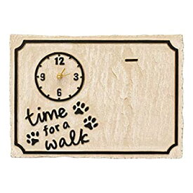 【中古】【輸入品・未使用】Whitehall ペットフォトプラーク壁掛け時計 - 鋳造アルミニウム製 思い出の時間に 犬の足跡プリント 写真クリップ付き - ライムストーン