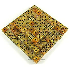 【中古】【輸入品・未使用】Gold Marbleized Dice d6 (Six Sided) 16mm (5/8in) Pack of 200 Dice Koplow Games