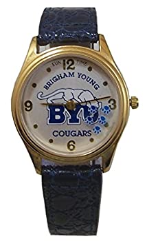 お手軽価格で贈りやすい BYUブリガムヤングWatch Sun Time回転Cougar Paws腕時計